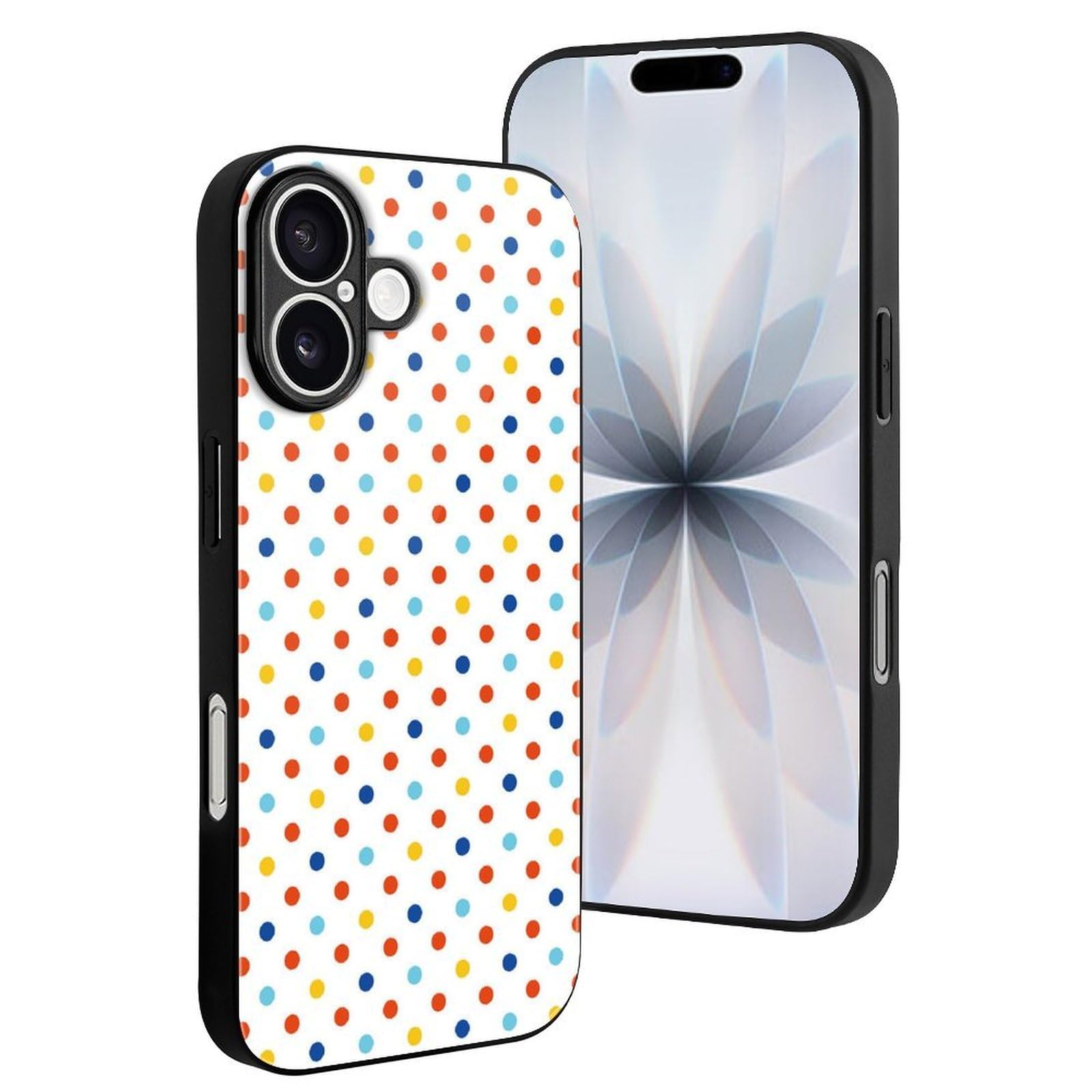 Amazon.co.jp: iPhone17用ケース 水玉柄 ドット カラフル アイフォン17